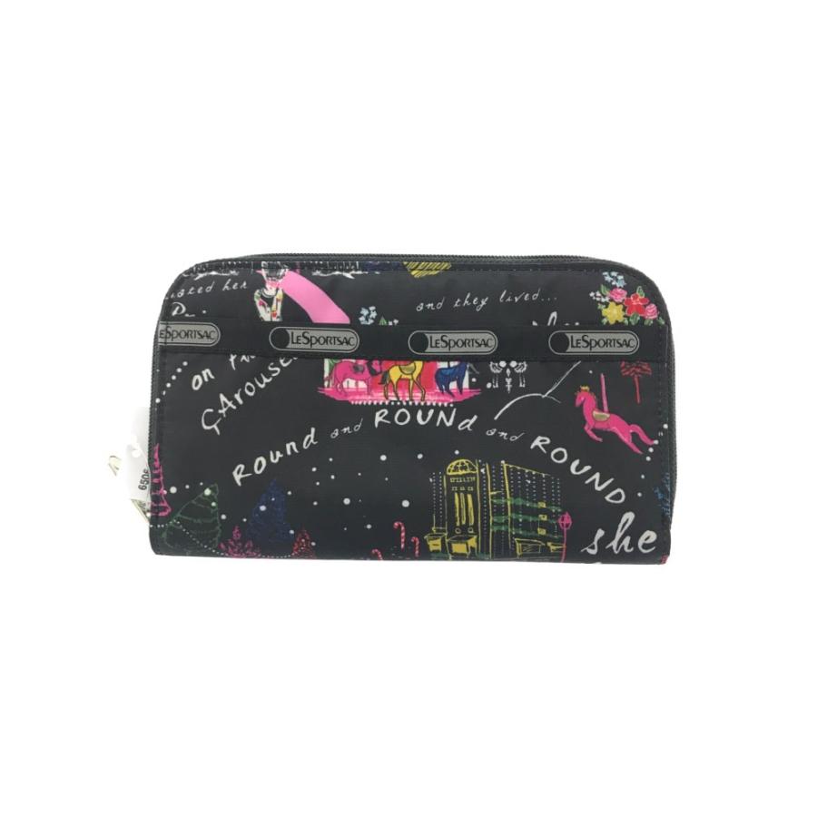 美品・レスポートサック LILY・ファンシー・ラウンドファスナー長財布/ブラック/LeSportsac 翌日配送可/RF5/b200328/334571｜rfstore