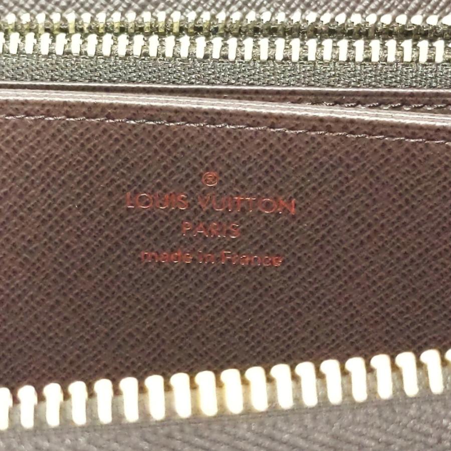【SS美品】ルイヴィトン ダミエ エベヌ ジッピーウォレット 長財布 ブラウン LOUIS VUITTON ルイヴィトン ダミエ・エベヌ・ジッピー