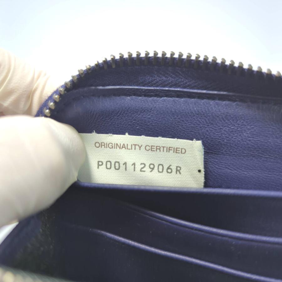 ボッテガヴェネタ　長財布　ブルー　イントレチャート　パイソン　ラウンドファスナー ボッテガヴェネタ 長財布 ブルー イントレチャート パイソン ラウンド