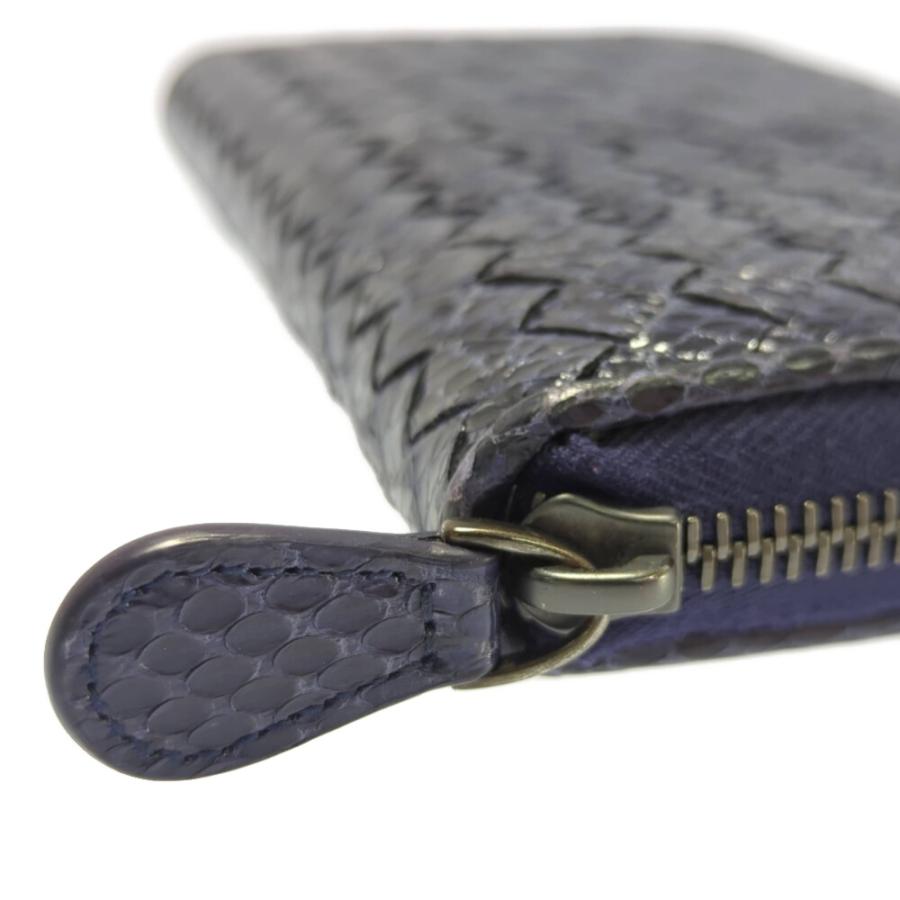ボッテガヴェネタ 長財布 ラウンドファスナー イントレチャート パイソン レザー ☆BOTTEGA VENETA ボッテガヴェネタ パイソン ラウンドファスナー 長