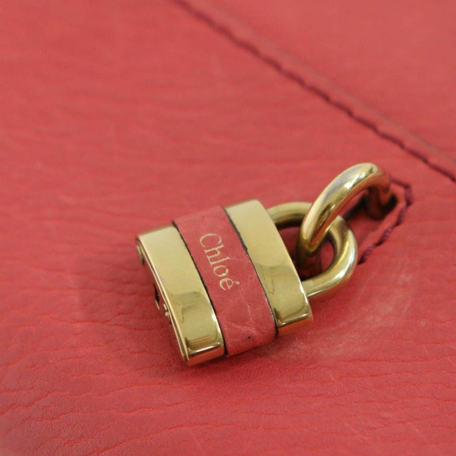 Chloe クロエ パディントン・オーロラ・L字ファスナー長財布/ピンク系