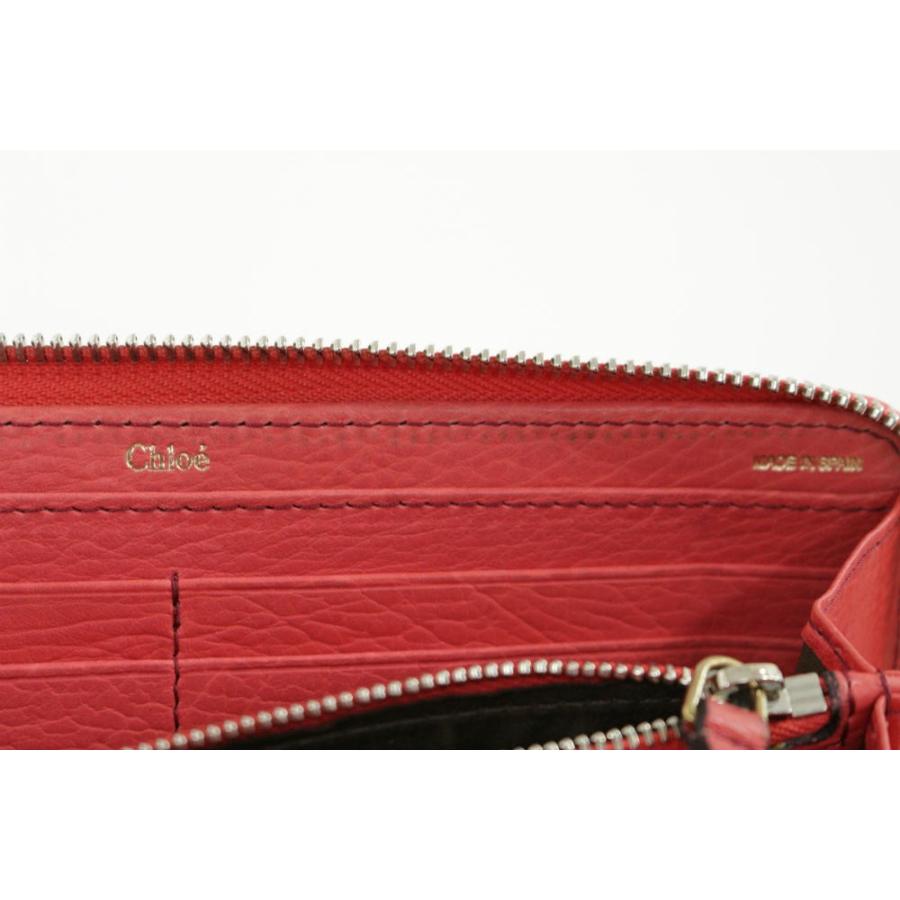Chloe クロエ パディントン・オーロラ・L字ファスナー長財布/ピンク系