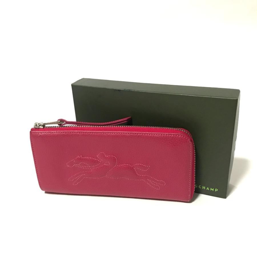 美品✨️　LONGCHAMP　ロンシャン　L字ファスナー　長財布　ライトピンク ロンシャン LONGCHAMP L3427 HLQ 長財布 レディース 財布 ロング
