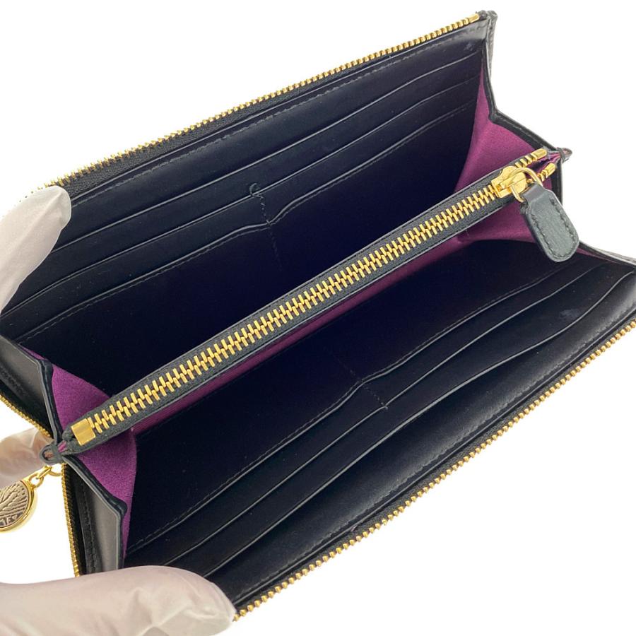 美品✨ ブルガリ モネーテ L字ファスナー 長財布 レザー ブラック バイカラー 美品✨ ブルガリ モネーテ L字ファスナー 長財布 レザー