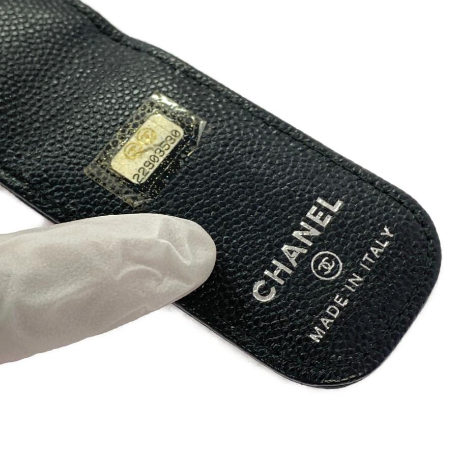 CHANEL シャネル ココマーク ロゴ マネークリップ キャビア