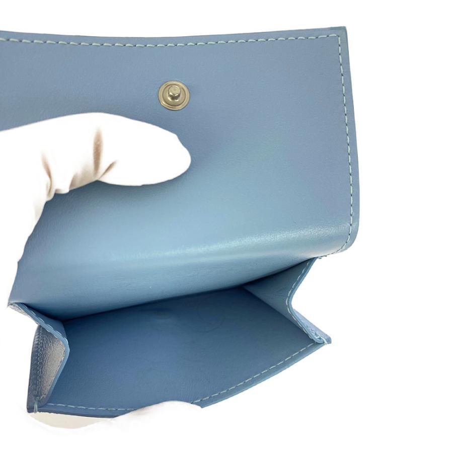 ボッテガヴェネタ 3つ折り財布/609285/アイスブルー/BOTTEGA VENETA  