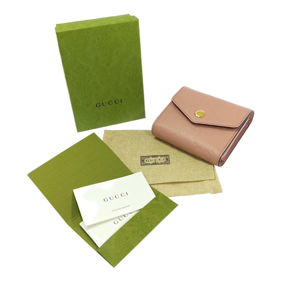 GUCCI グッチ 3つ折り財布 GGロゴ ミディアム ウォレット ローズ GUCCI グッチ 3つ折り財布 GGロゴ ミディアム ウォレット ローズ