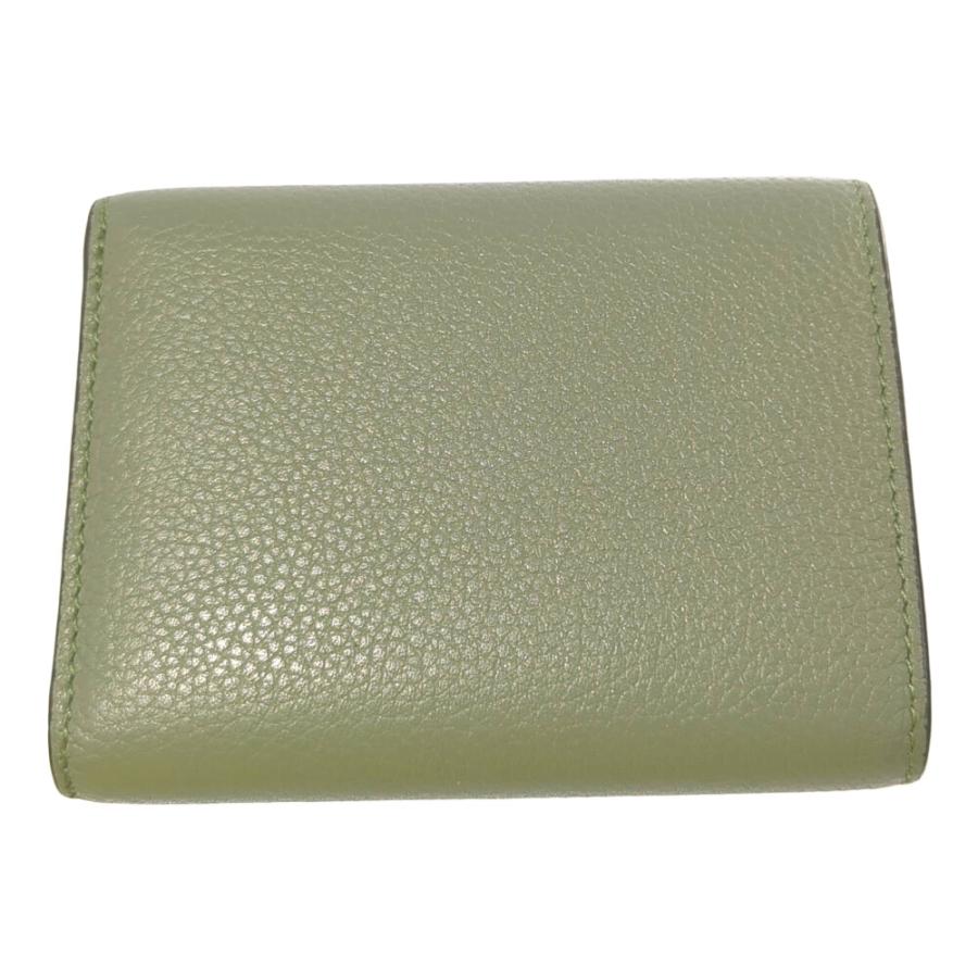 極美品✨ロエベ 折り財布 トライフォールドウォレット リピートアナグラム カーキ LOEWE ロエベ トライフォールド レザー ウォレット・アナグラム