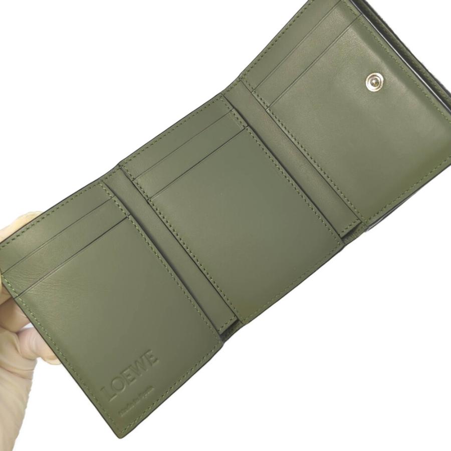 LOEWE ロエベ トライフォールド レザー ウォレット・アナグラム