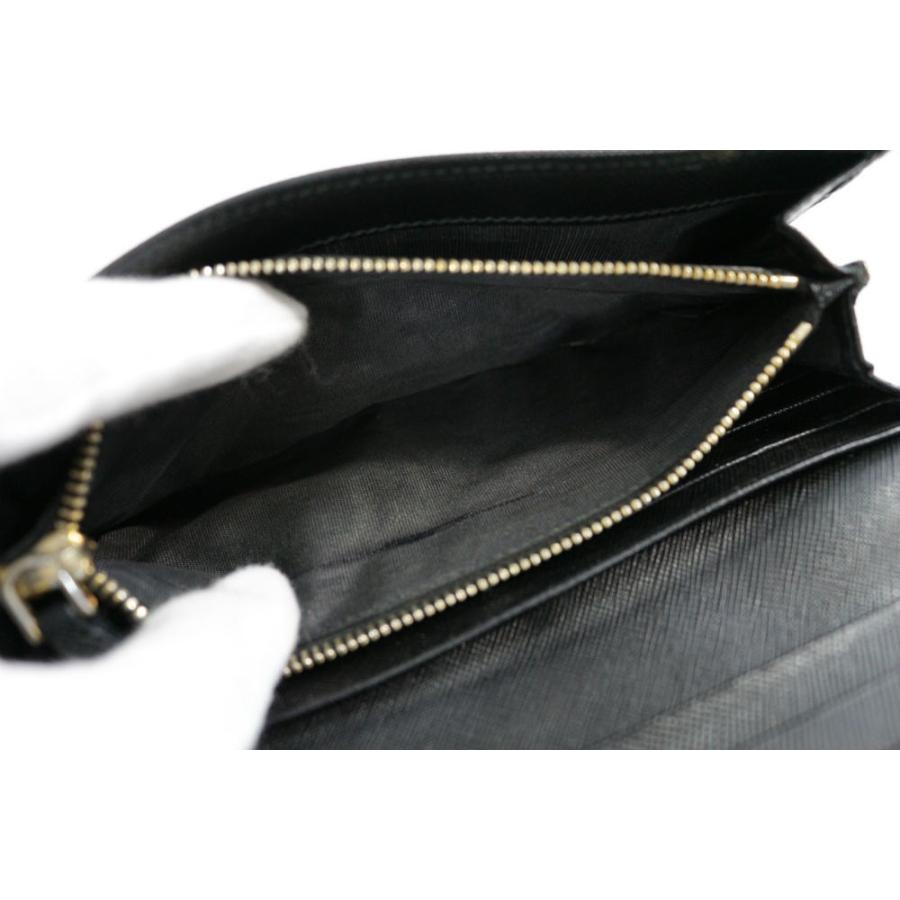 PRADA（プラダ） サフィアーノ・リボン・ロゴ・長財布/1M0506/ブラック