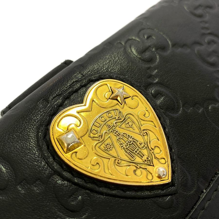 GUCCI グッチ クレストハート グッチシマ Wホック 長財布/208566 
