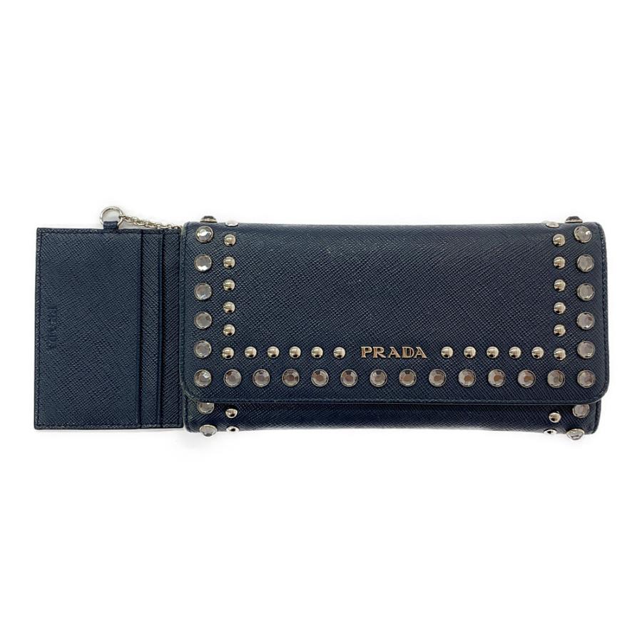 PRADA（プラダ） 長財布/ネイビー/PRADA 翌日配送可/b220729/452171