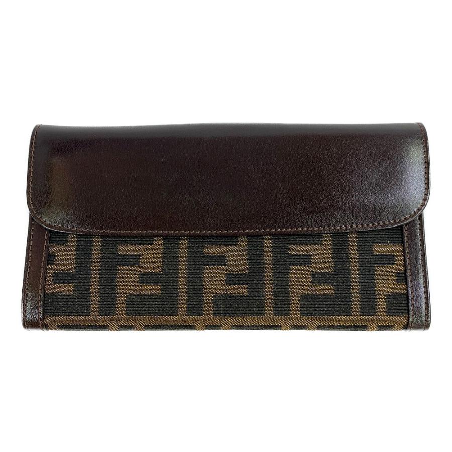 FENDI ズッカレザー長財布ビッグウォレットクラッチバッグ大きめ