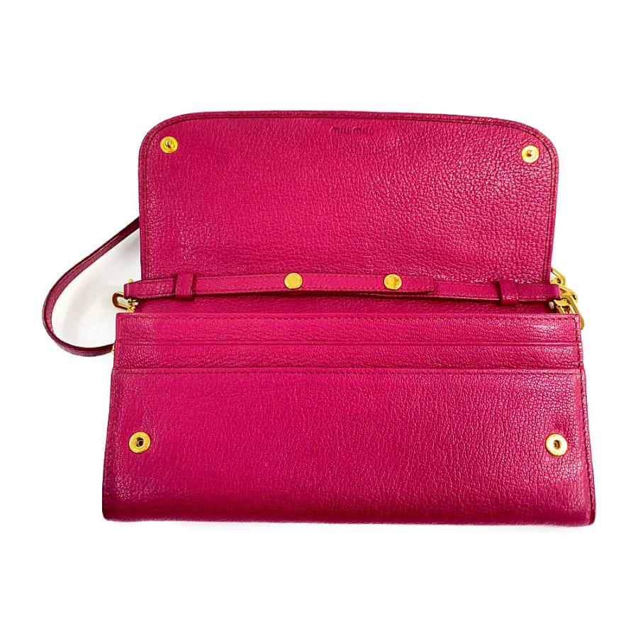 miu miu（ミュウミュウ） マドラス・チェーンウォレット財布/5M1290