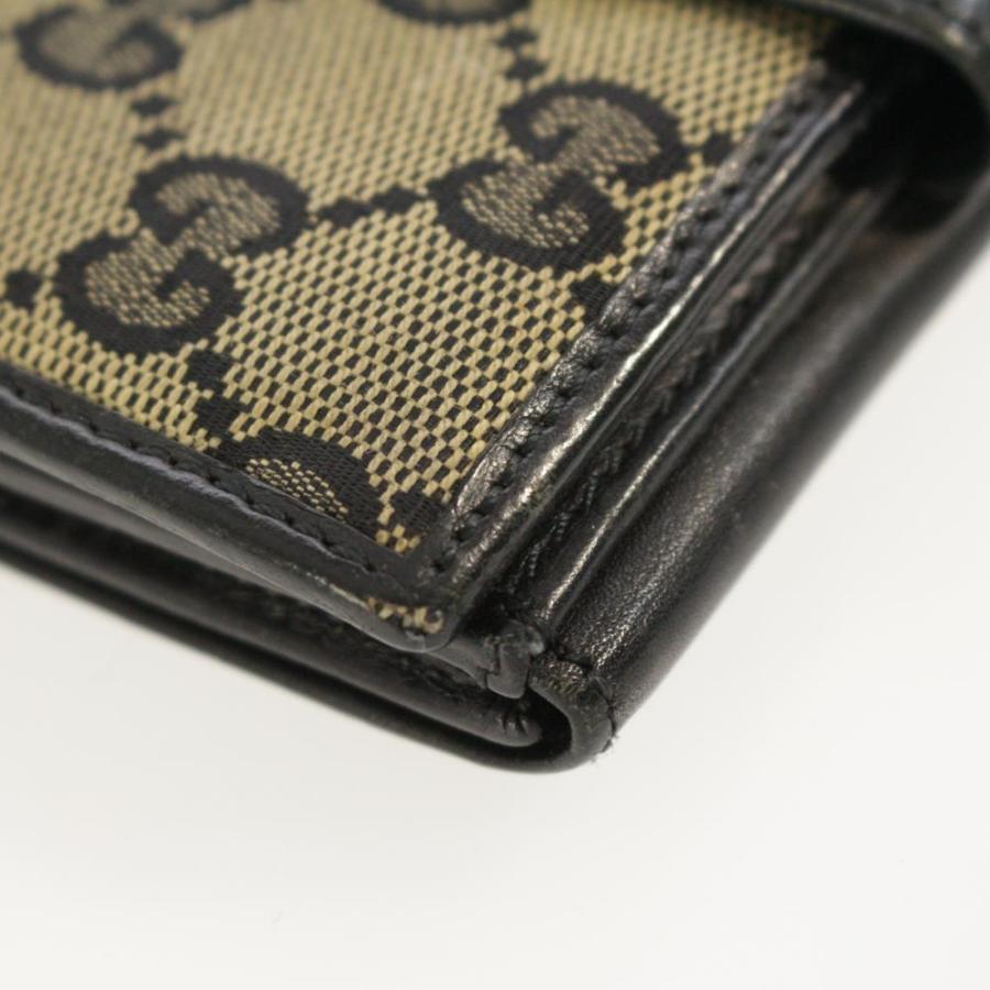 GUCCI（グッチ） GGキャンバス・2つ折り財布 Wホック ロゴプレート