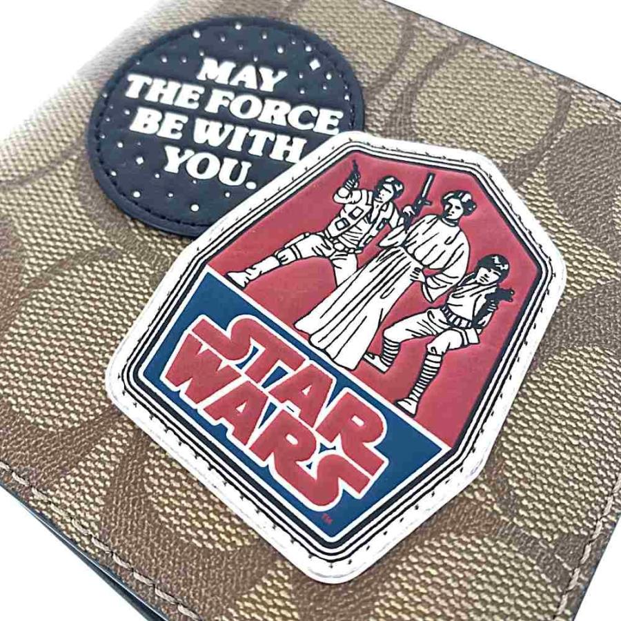 ♡限定♡　コーチ　スターウォーズコラボ　サイフ COACH】コーチ スムースレザー スターウォーズ コラボ MAY THE FORCE