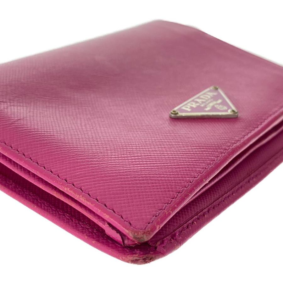 PRADA（プラダ） 2つ折り財布 トライアングルロゴ/M668A/FUXIA/PRADA
