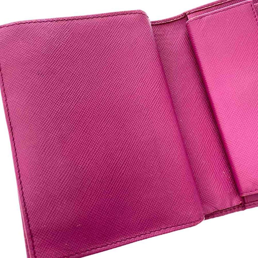 PRADA（プラダ） 2つ折り財布 トライアングルロゴ/M668A/FUXIA/PRADA