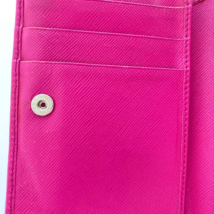 PRADA（プラダ） 2つ折り財布 トライアングルロゴ/M668A/FUXIA/PRADA