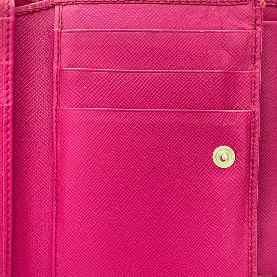 PRADA（プラダ） 2つ折り財布 トライアングルロゴ/M668A/FUXIA/PRADA