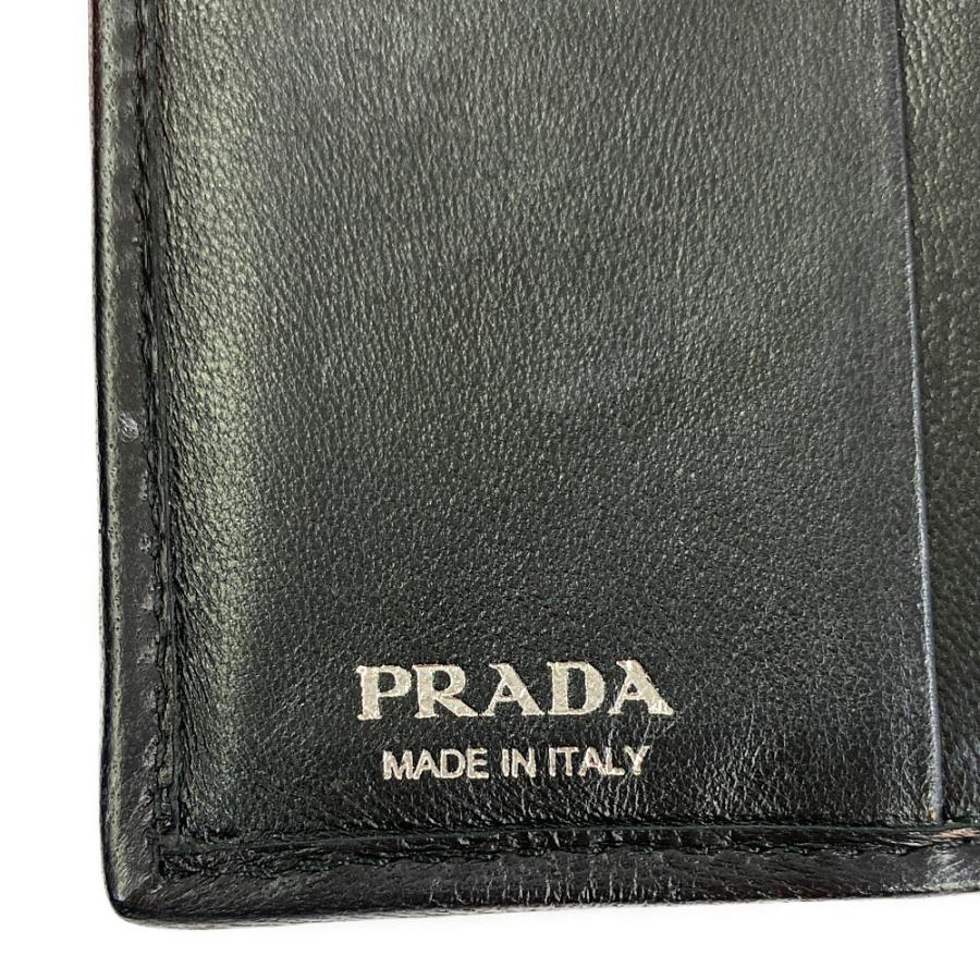 PRADA（プラダ） ナッパレザーギャザー2つ折り財布/1MH840/ブラック 