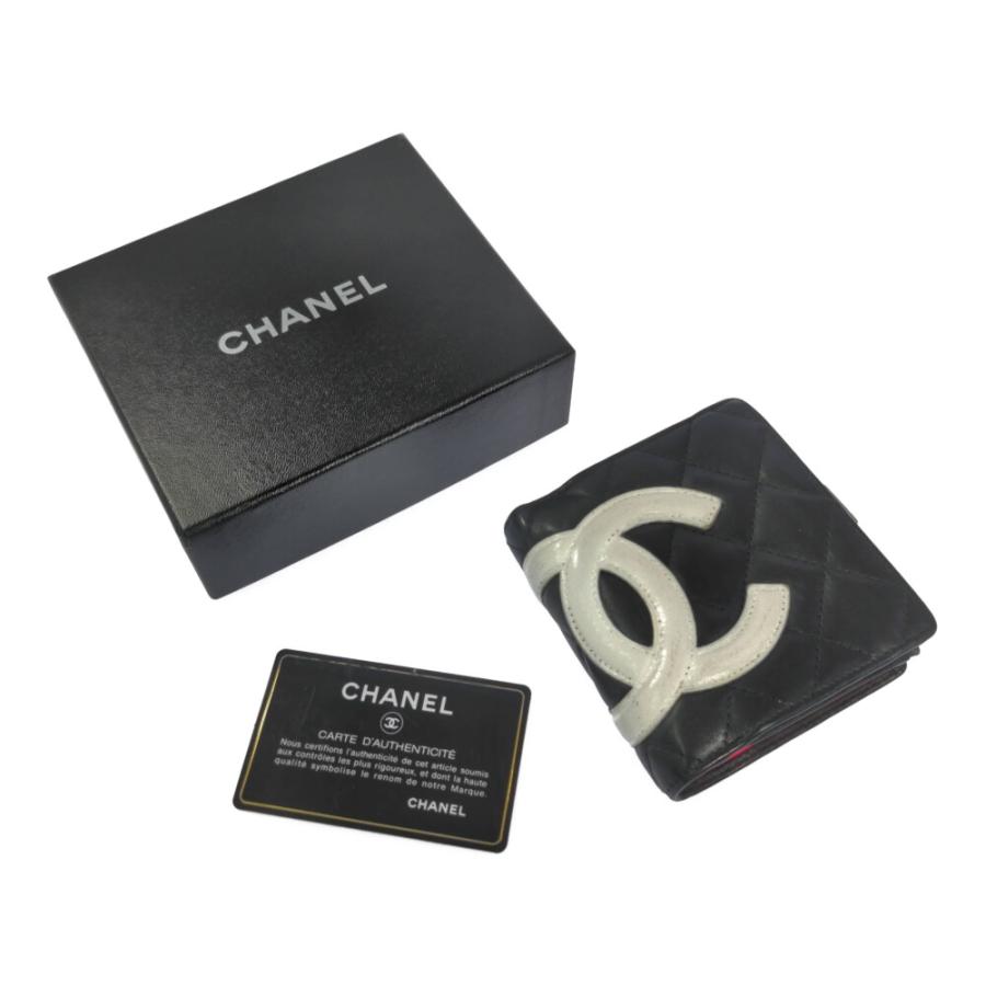 CHANEL（シャネル） カンボンライン・2つ折り財布/ブラック/CHANEL 