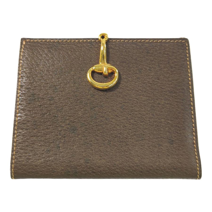 GUCCI グッチ ホースビット クリップ レザー 2つ折り財布 ウォレット  