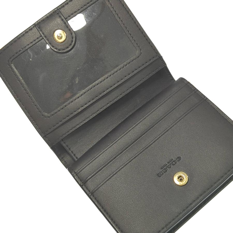 COACH（コーチ） (ラスト1点) ロゴプレート レザー 2つ折り財布