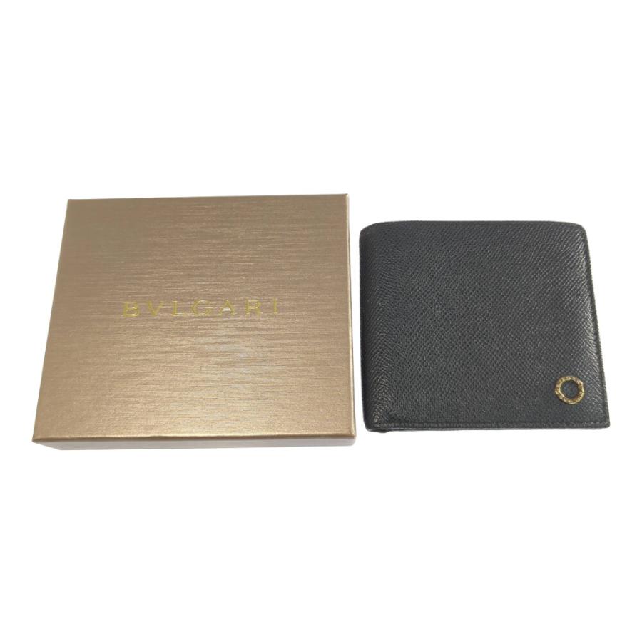 BVLGARI（ブルガリ） レザー 2つ折り財布 ミニ財布 ウォレット