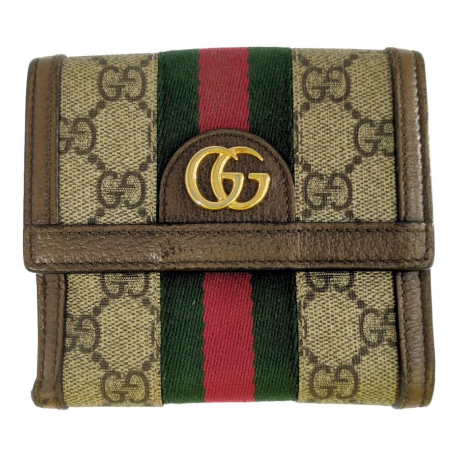 GUCCI（グッチ） 2つ折り財布 523173 ベージュ /b260507/613368