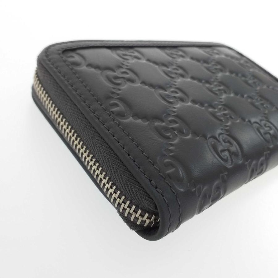 美品☆GUCCI シマ　GG柄　カードケース　名刺入れ　二つ折り　ダークグレー GUCCI（グッチ） グッチシマ・名刺入れカードケース スマートフォン