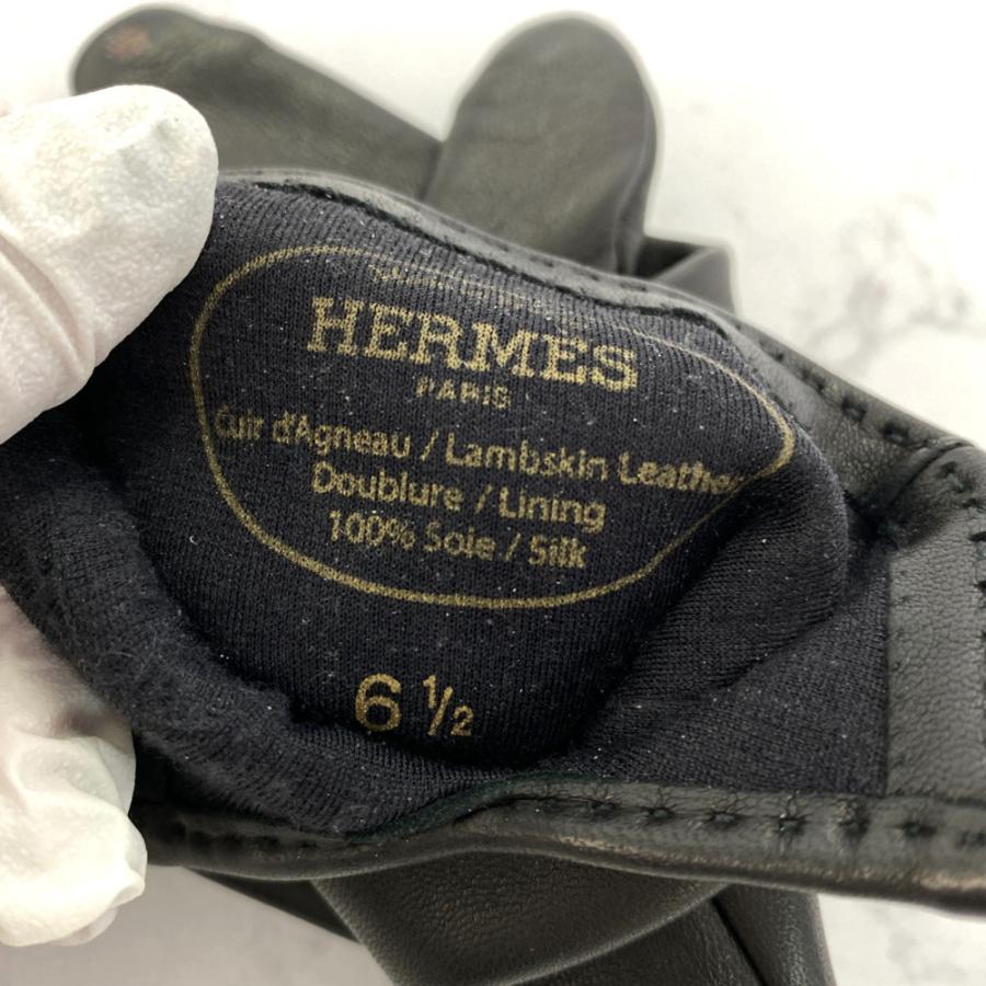 HERMES エルメス ケリー・ラムスキン6 1/2 グローブ手袋