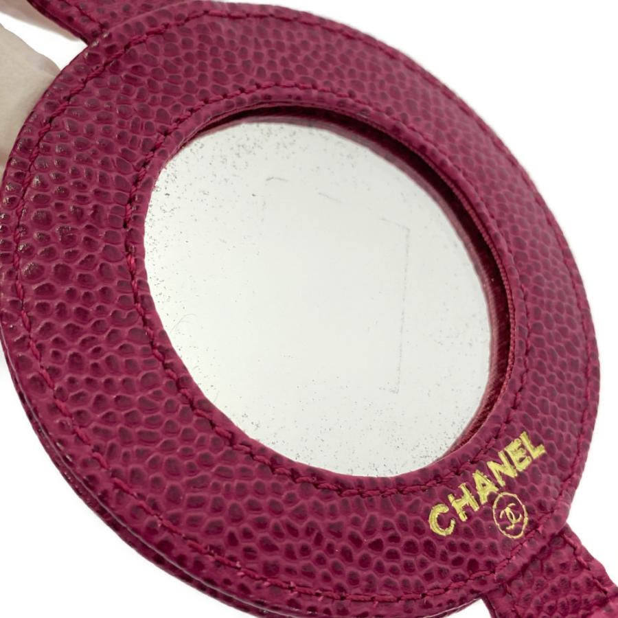 CHANEL（シャネル） キャビアスキン ココマーク・両面コンパクトミラー