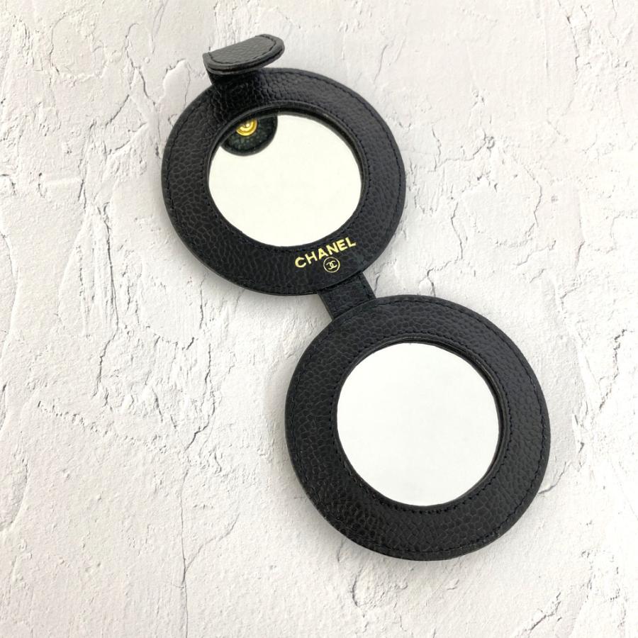 CHANEL シャネル キャビアスキン ココマーク 両面コンパクト