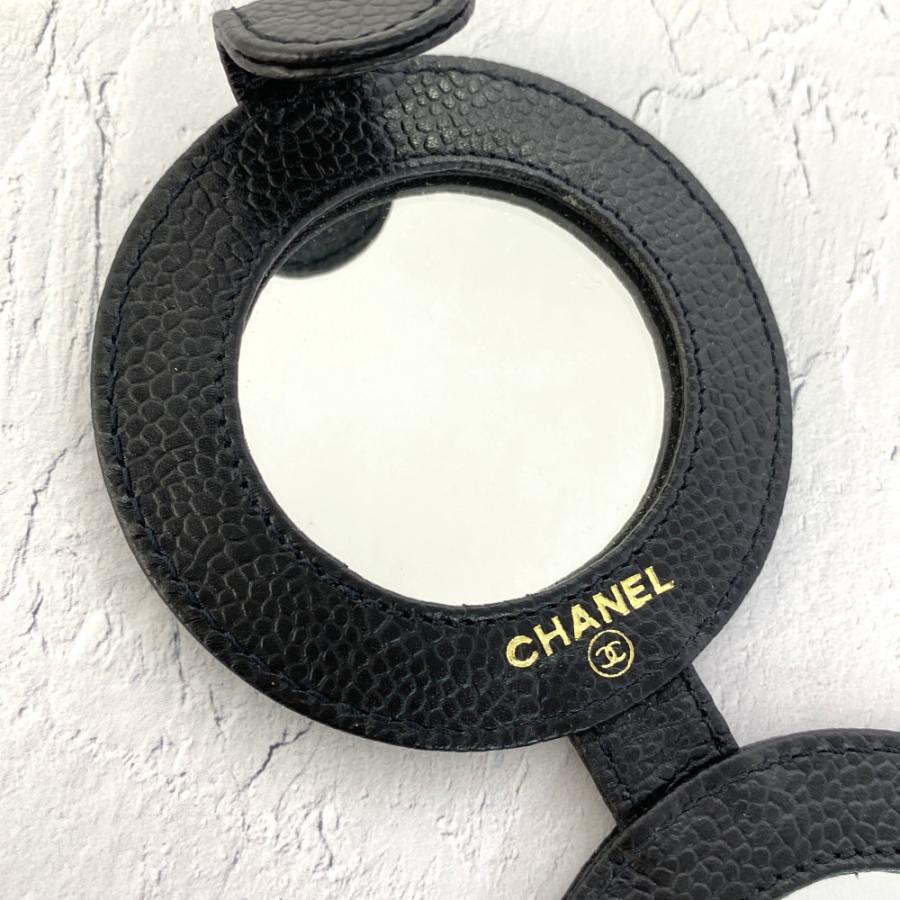 CHANEL シャネル キャビアスキン ココマーク 両面コンパクト