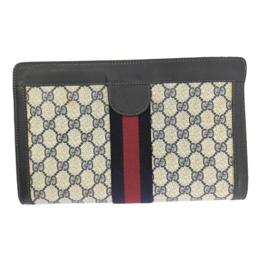GUCCI グッチ シェリー・オールドグッチ・レザー ボディバッグ クラッチバッグ/570142123/ネイビー系/ミニバッグ/b250605/581018 | GUCCI