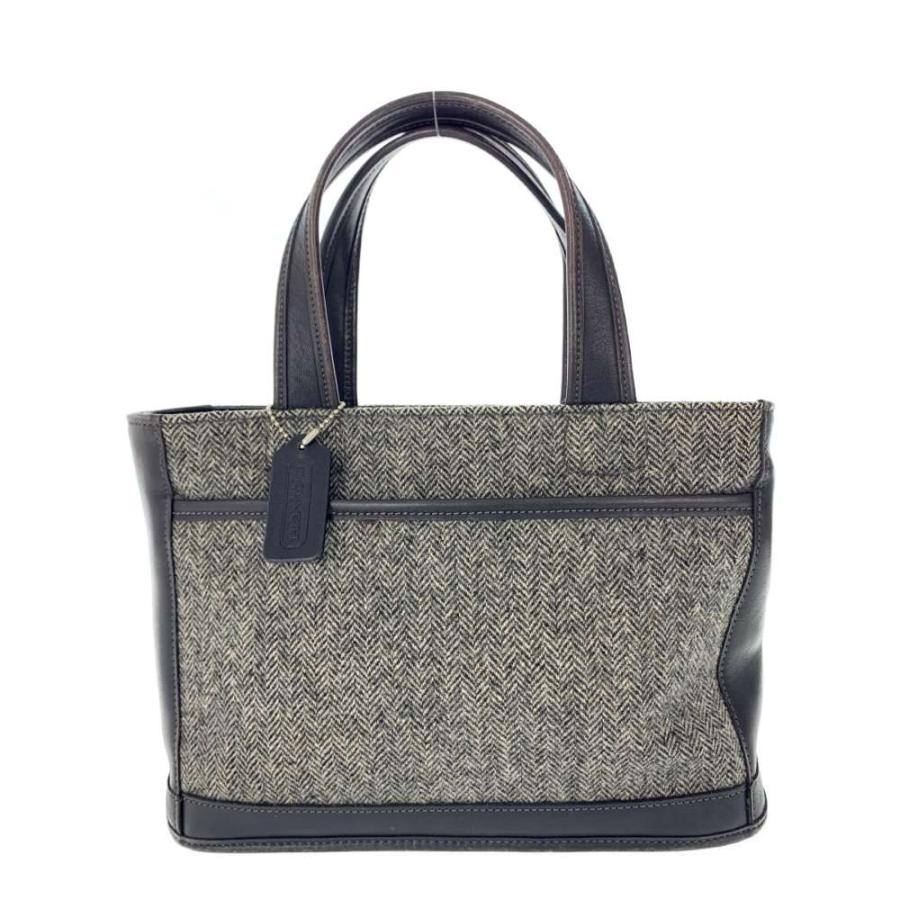 COACH（コーチ） ハンドバッグ ツイード×レザー/6126/グレー/ブラック 