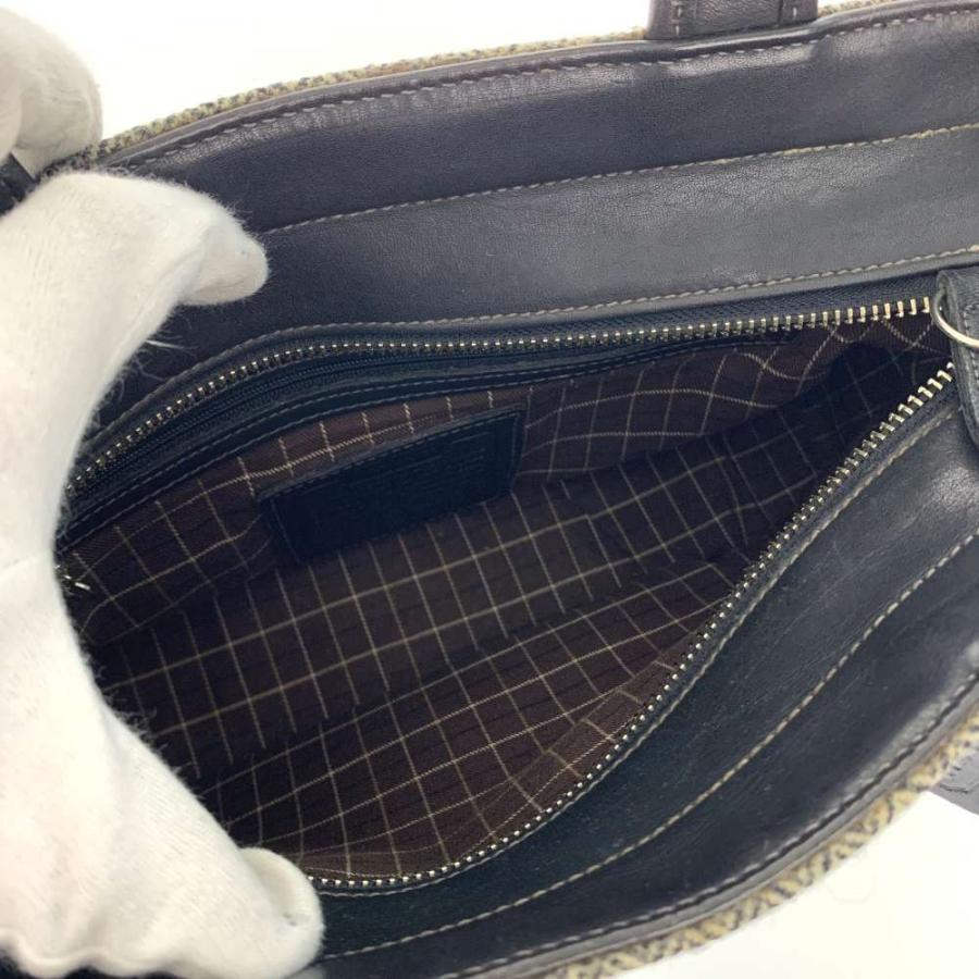 COACH（コーチ） ハンドバッグ ツイード×レザー/6126/グレー/ブラック 