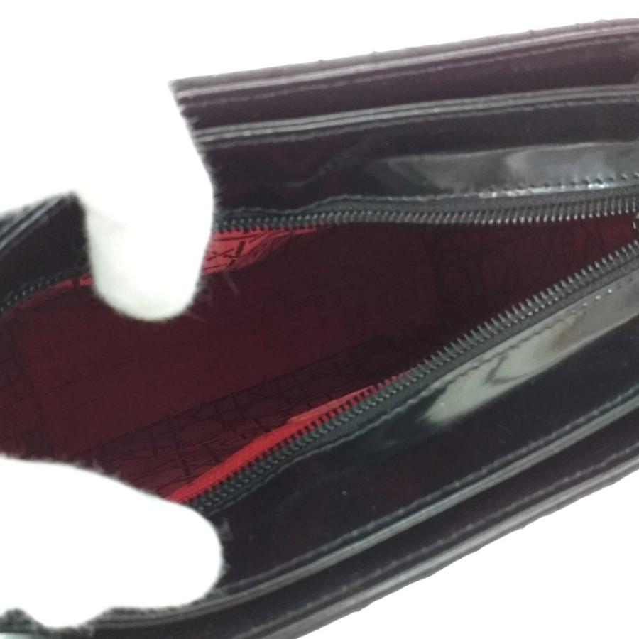 美品　クリスチャンディオール　ハンドバッグ　ナイロン　エナメル　黒ブラック Christian Dior - 新品未使用 LADY DIOR エナメル オール