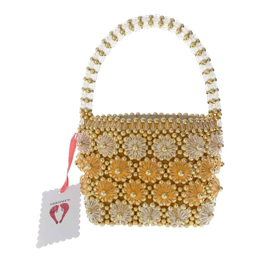 超美品・シュリンプス Shelly Bag・ハンドバッグ ビーズ フラワー  