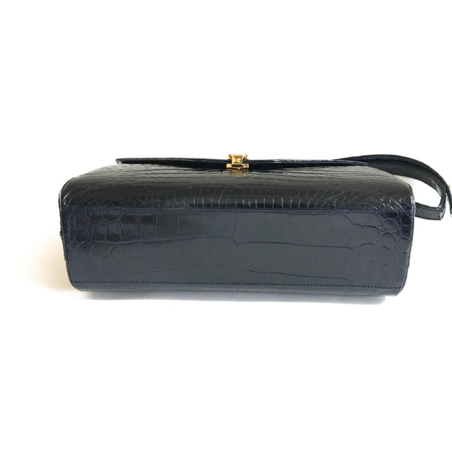 ベルマ フラップハンドバッグ/ブラック×ネイビー/BERMA 翌日配送可/RF5  