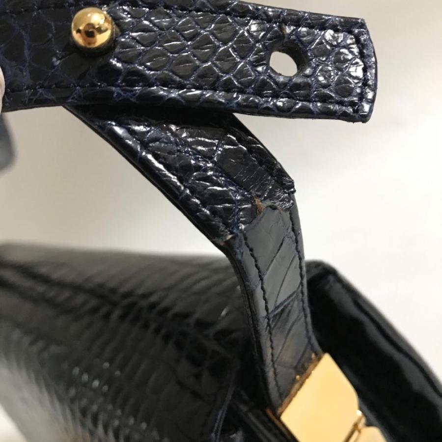 ベルマ フラップハンドバッグ/ブラック×ネイビー/BERMA 翌日配送可/RF5  