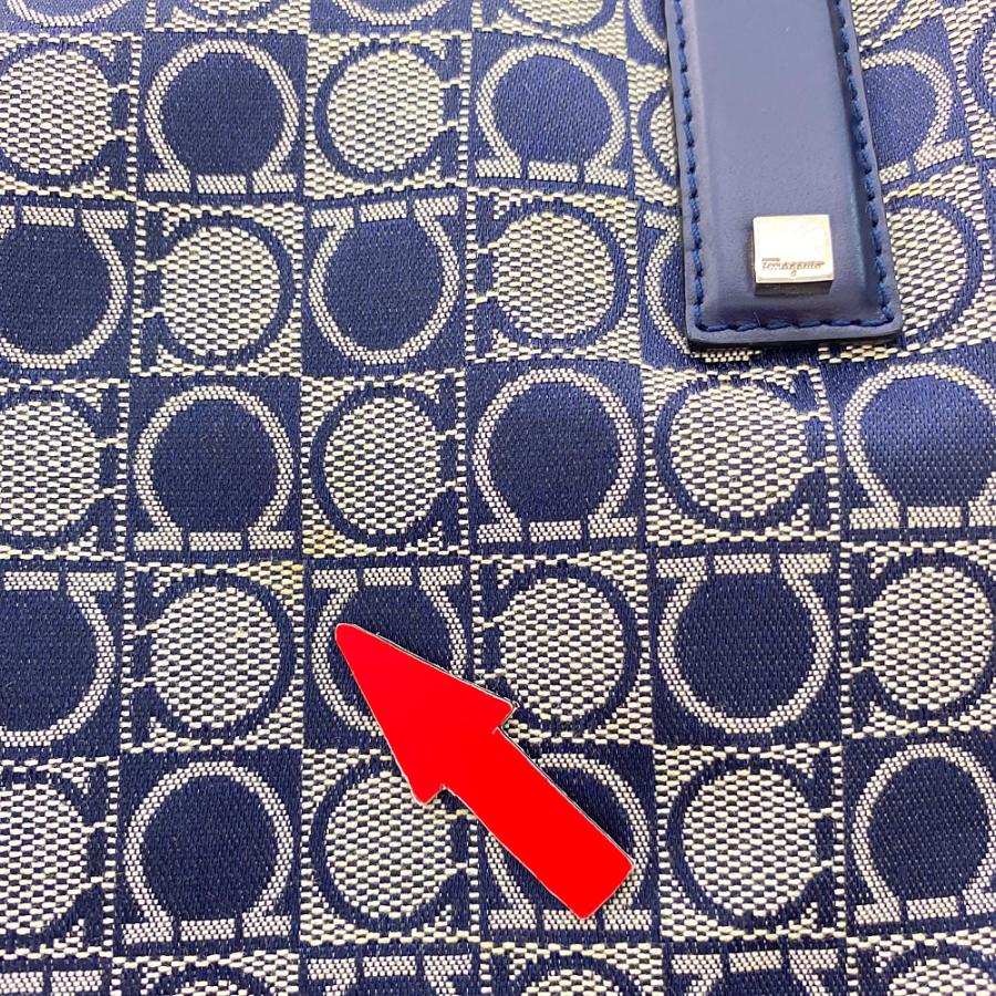 サルヴァトーレフェラガモ ガンチーニ・ジャガードデニムボストン