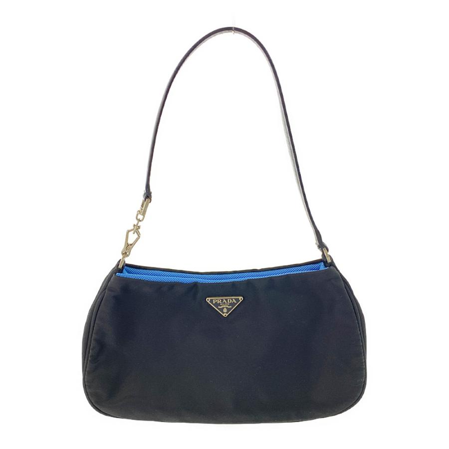 PRADA　ハンドバッグ アクセサリーポーチ 三角ロゴ ゴールド金具 ナイロン PRADA/プラダ】新型ナイロン 三角ロゴプレート アクセサリー