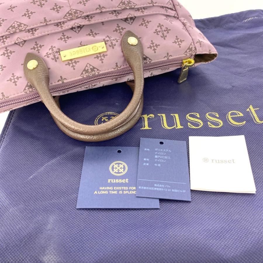 russet（ラシット） ハンドバッグ 総柄/ラベンダー/ブラウン/russet