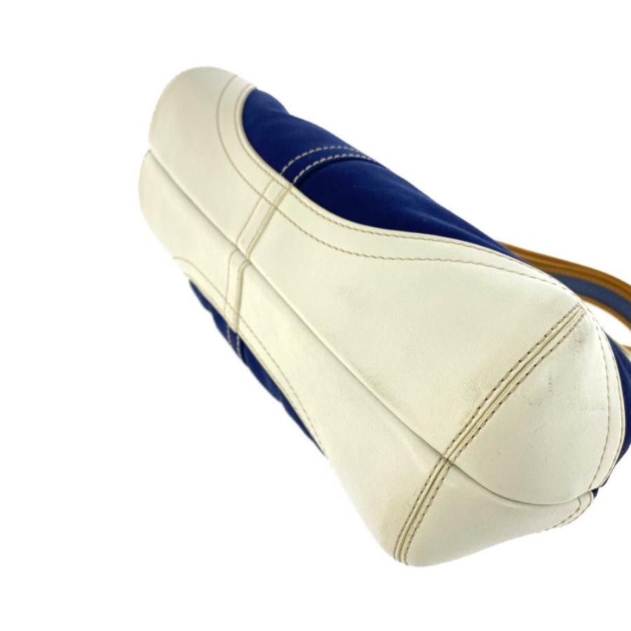 【美品】コーチ　ハンドバッグ　ソーホー　スエード　レザー　パープル　8A23 美品】コーチ ハンドバッグ ソーホー スエード レザー パープル