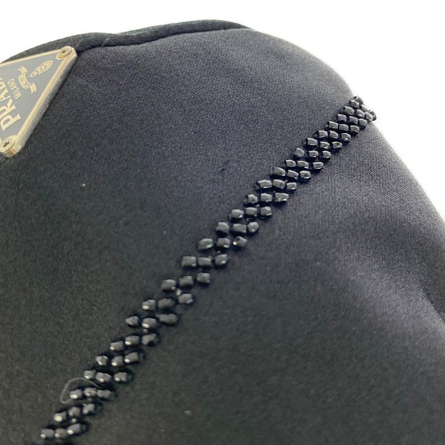 希少　美品　PRADA　巾着　サテン　ビーズ　ポーチ PRADA プラダ サテン ビーズ刺繍 巾着ハンドバッグ ポーチ