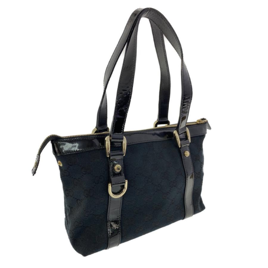 Gucci グッチ　トートバッグ　キャンバス×レザー GUCCI（グッチ） GGキャンバス・ハンドバッグ/141471/ブラック/GUCCI