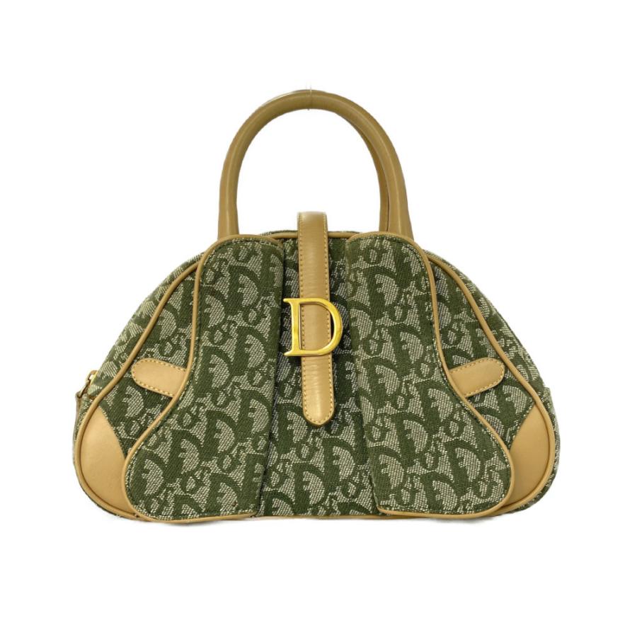クリスチャンディオール トロッターダブルサドル ハンドバッグ/カーキ 