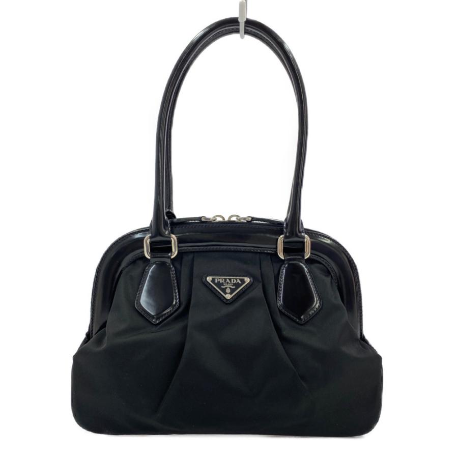 ■PRADA（プラダ）/良品 / ナイロン×レザー / ハンド /ブラック 黒 PRADA（プラダ） ナイロン レザー ハンドバッグ/BR3486/ブラック/PRADA